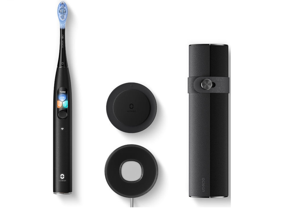 Szczoteczka soniczna OCLEAN X Ultra Czarny + Etui podróżne zestaw akcesoria komplet wyposażenie