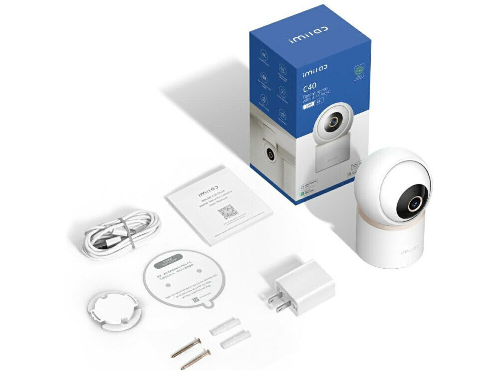 Kamera IMILAB C40, pełen zestaw opakowania fabrycznego, opakowanie, instrukcja, zestaw, kamera