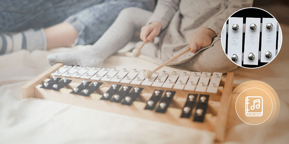 Dzwonki chromatyczne MUSICMATE MM-CB150 Czarno-biały instrument, który łączy naukę z zabawą pełna gama chromatyczna z 27 dźwięków czyste brzmienie przyjazne tony instrument dla dzieci i dorosłych