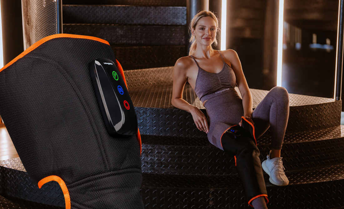 Masażer do nóg MEDIVON Noble Flex dla zdrowia i relaksu Masaż powietrzny masaż powietrzny łydek i ud wspiera krążenie krwi i limfy Trzy tryby pracy możliwość regulacji intensywności dostosowanie potrzeby