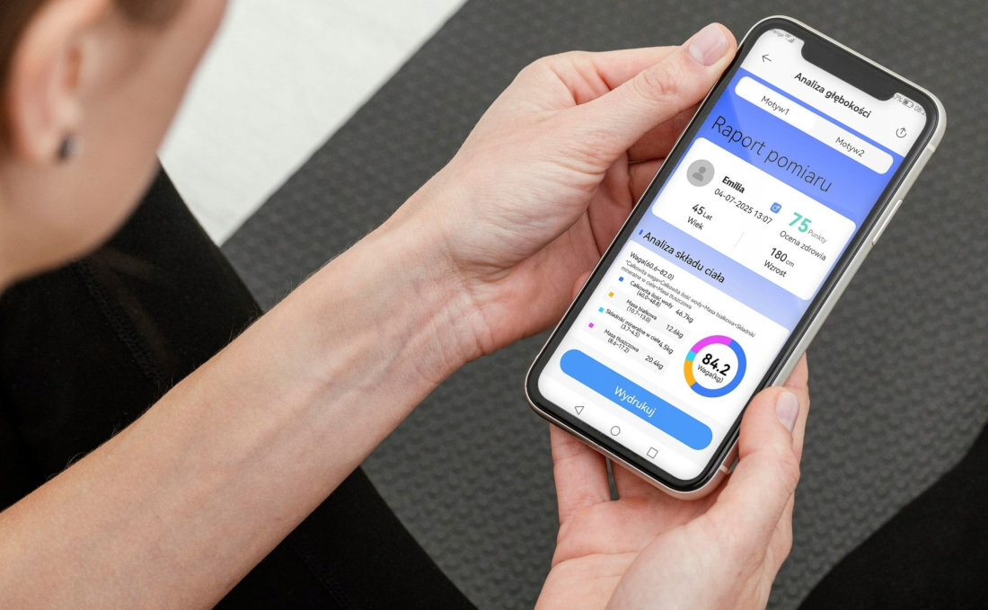Waga łazienkowa WEBBER Siena PS636C Czarny Automatyczna synchronizacja Łączność WiFi i Bluetooth przesyłanie danych do aplikacji mobilnych  wyniki Historia pomiarów  ułatwienie analiza systematyczność