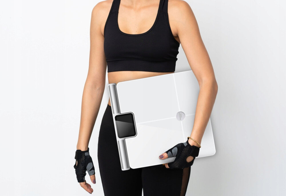 Waga łazienkowa WEBBER Siena PS636 Biały Rozszerzona analiza ciała Technologia bioimpedancji 57 parametrów poziom tkanki tłuszczowej, mięśnie, nawodnienie czy wiek metaboliczny sylwetka zdrowie zmiany