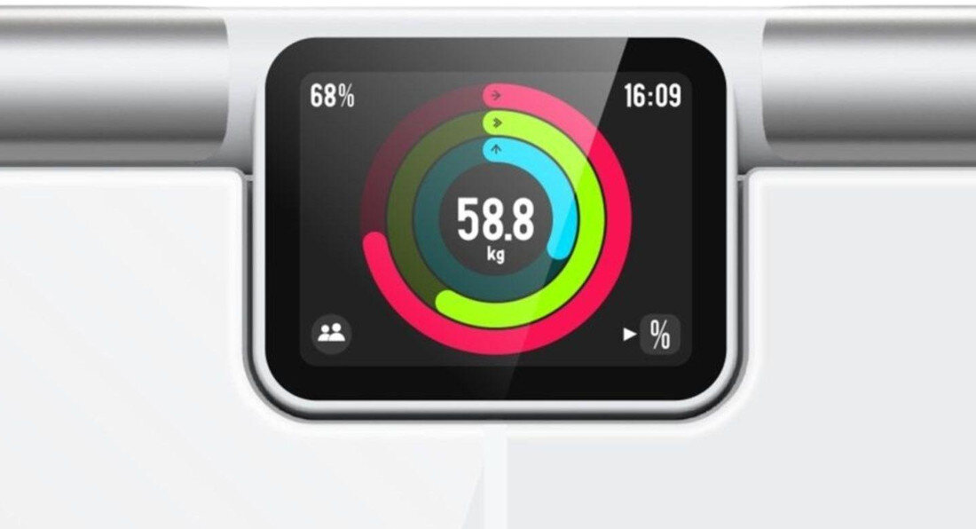 Waga łazienkowa WEBBER Siena PS636 Biały Czytelny ekran HD Kolorowy wyświetlacz 3,5 informacje Duże cyfry i ikony