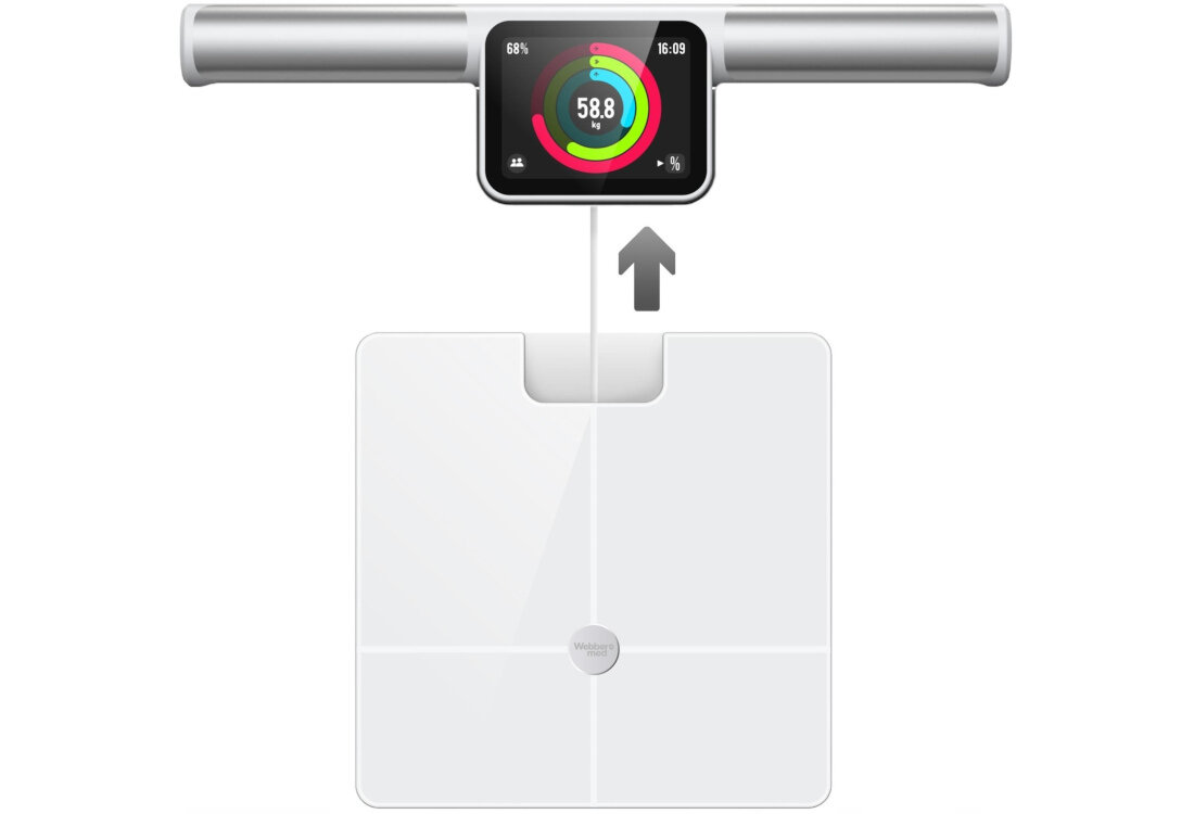 Waga łazienkowa WEBBER Siena PS636 Biały Komfort dla wielu osób Automatyczne rozpoznawanie użytkowników nieograniczona liczba profili Tryb gościa pamięć offline