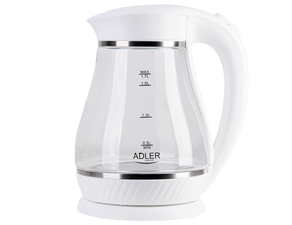 Czajnik ADLER AD 1274 Design i kolor prezentuje się bardzo estetycznie minimalistyczny design