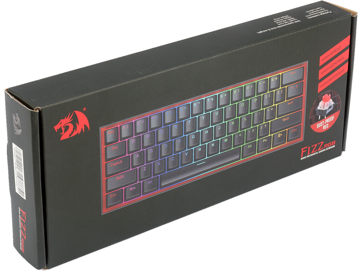 Klawiatura REDRAGON K617 Fizz RGB zawartosc zestawu
