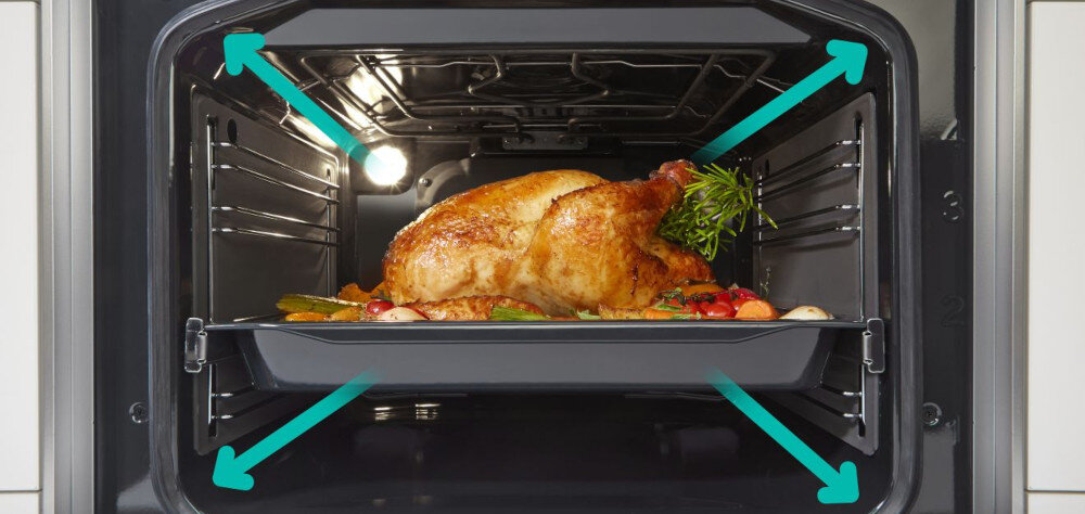 KUCHNIA GORENJE MEKS5121SM wnętrze xxl duże blachy powiększone wnętrze optymalne zużycie energii oszczędność pełna szerokość