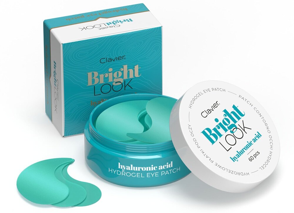 Płatki pod oczy CLAVIER Bright Look 60 szt. łatwe użycie, aktywne składniki, poprawa kondycji skóry