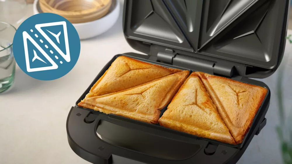 Opiekacz PHILIPS HD2350/80 szczelne zamknięcie trójkątne kanapki