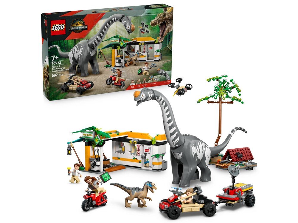 LEGO 76973 Jurassic World Na tropie tytanozaura i raptora Zestaw 