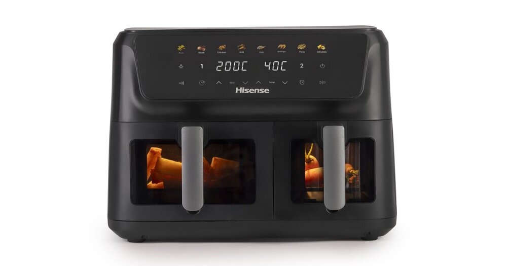 Air Fryer Frytkownica beztłuszczowa HISENSE HAF2700DCD 8 automatycznych ustawień, do frytek, ciasta i innych potraw