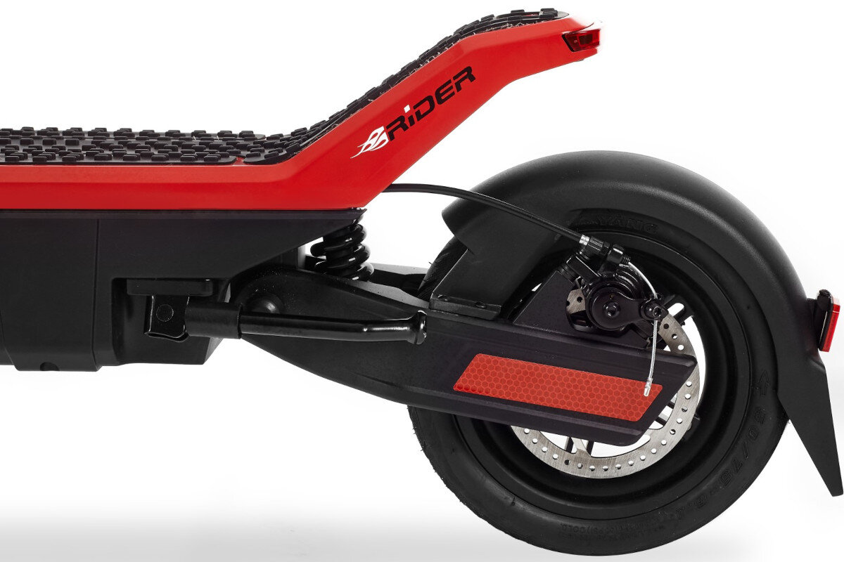 Hulajnoga elektryczna RIDER RS Sport Czarno-czerwony bezpieczenstwo hamulce oswietlenie