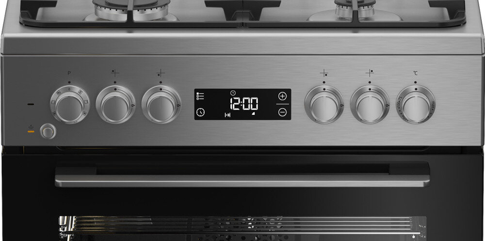 KUCHNIA BEKO FSM62339DXDS intuicyjny Wyświetlacz semi-sensorowy łatwa obsługa opcje ustawienia estetyka wygląd pokrętła