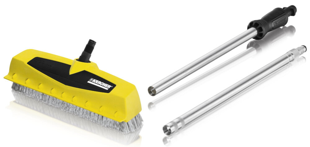 Szczotka KARCHER PS 40 2.643-245.0 łatwe i wygodne czyszczenie wszystkich powierzchni trzy wbudowane dysze wysokociśnieniowe ściągaczka do wody