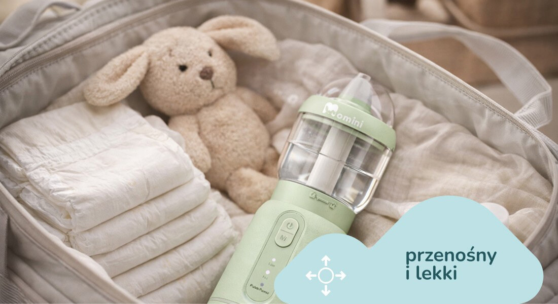 Irygator do nosa MOMINI BubbleBreath Lekki i poręczny do 90 minut pracy Łatwy do czyszczenia