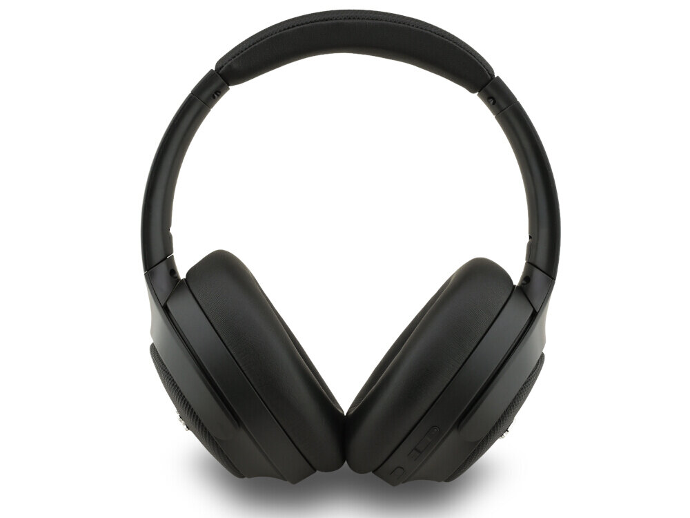 Słuchawki nauszne Lacoste Petit Pique ANC, redukcja hałasu, Bluetooth, wbudowany mikrofon, Hands-Free Calling, Voice Assistant, parametry, słuchawki nauszne od frontu na białym tle