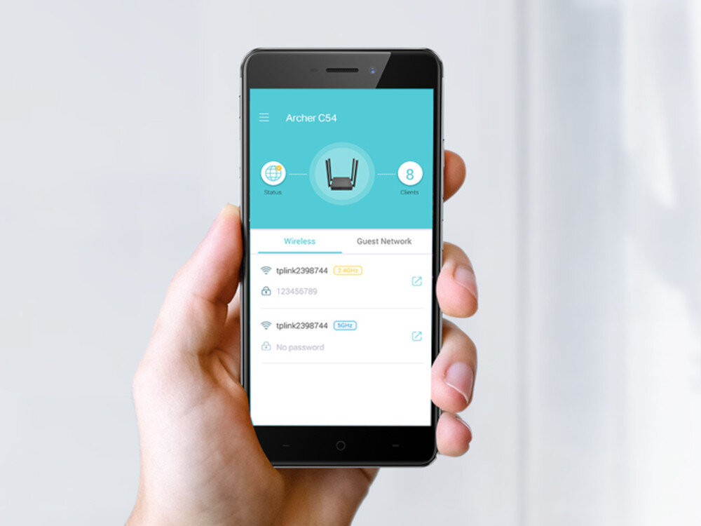 Router TP-LINK Archer C54 aplikacji Tether stronie zarządzania Archer C54