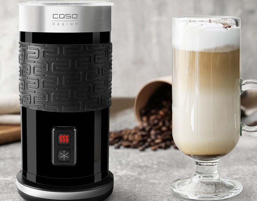 Spieniacz CASO GERMANY Fomini Crema Milk Pianka mleczna jak u baristy wygląd design tło wizualizacja