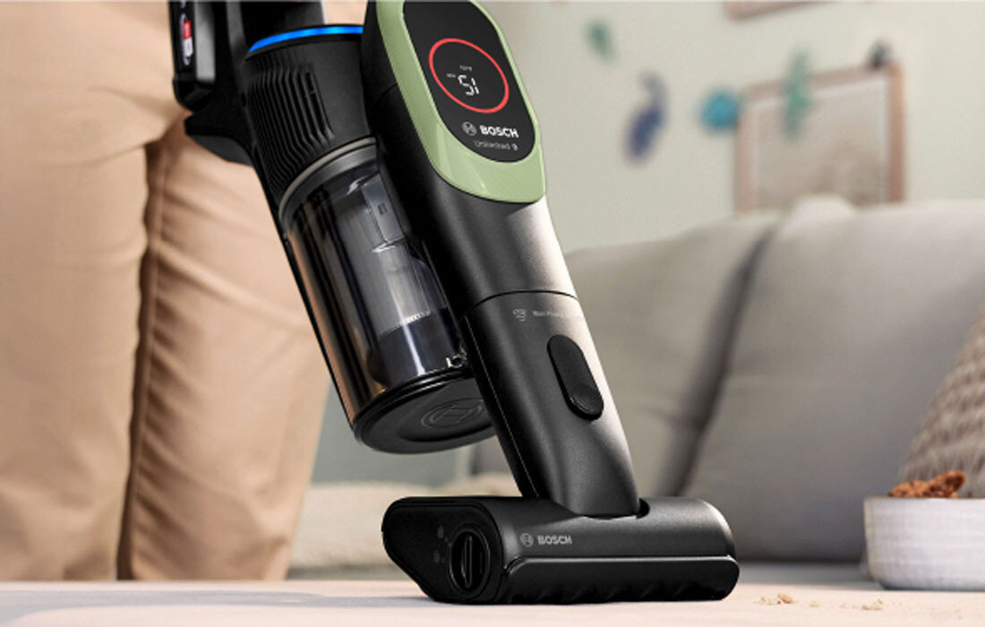 Odkurzacz BOSCH Unlimited 9 BCS931TQC Mini elektroszczotka – Skuteczne usuwanie włókien/włosia z tapicerki efektywne i dokładne odkurzanie tapicerk drobny kurz, włókna oraz sierść zwierząti