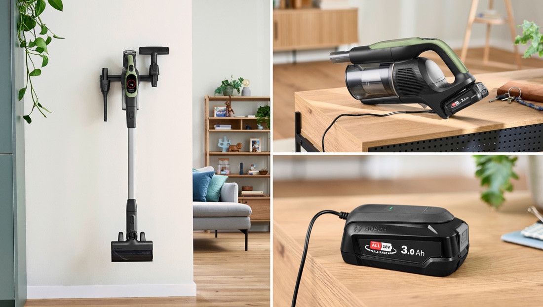 Odkurzacz BOSCH Unlimited 9 BCS931TQC Szybka ładowarka nawet pięć razy szybciej niż standardowe ładowarki sieciowe kompatybilna ze wszystkimi akumulatorami Power for ALL 18 V
