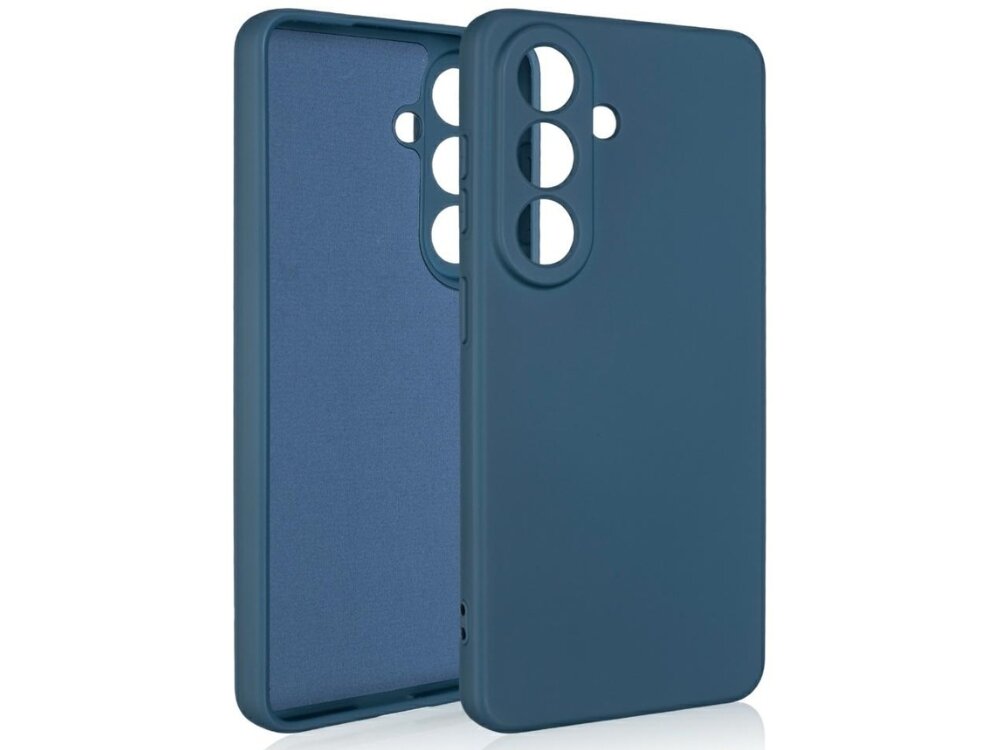 Etui BELINE Silicone do Samsung Galaxy S26+ Niebieski, etui, smukłe, silikon, ochrona, na białym tle etui pod skosem z 2 stron frontem lewo skos