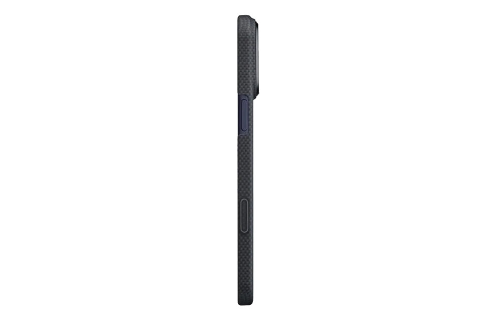 Etui PITAKA Aries Ultra-Slim NoProblemo MagSafe Lumintex™ Fusion Weaving wzór widoczny w ciemności Precyzyjne wycięcia portów i przycisków podniesione krawędzie wokół aparatu