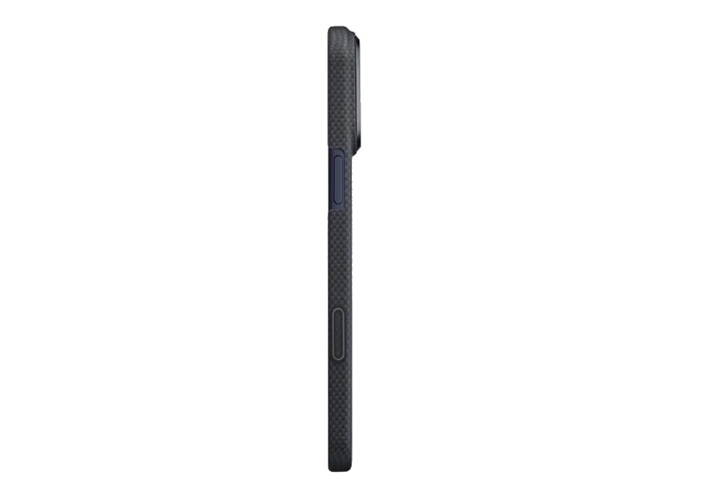 Etui PITAKA Aries Ultra-Slim NoProblemo MagSafe Lumintex™ Fusion Weaving wzór widoczny w ciemności Precyzyjne wycięcia portów i przycisków podniesione krawędzie wokół aparatu