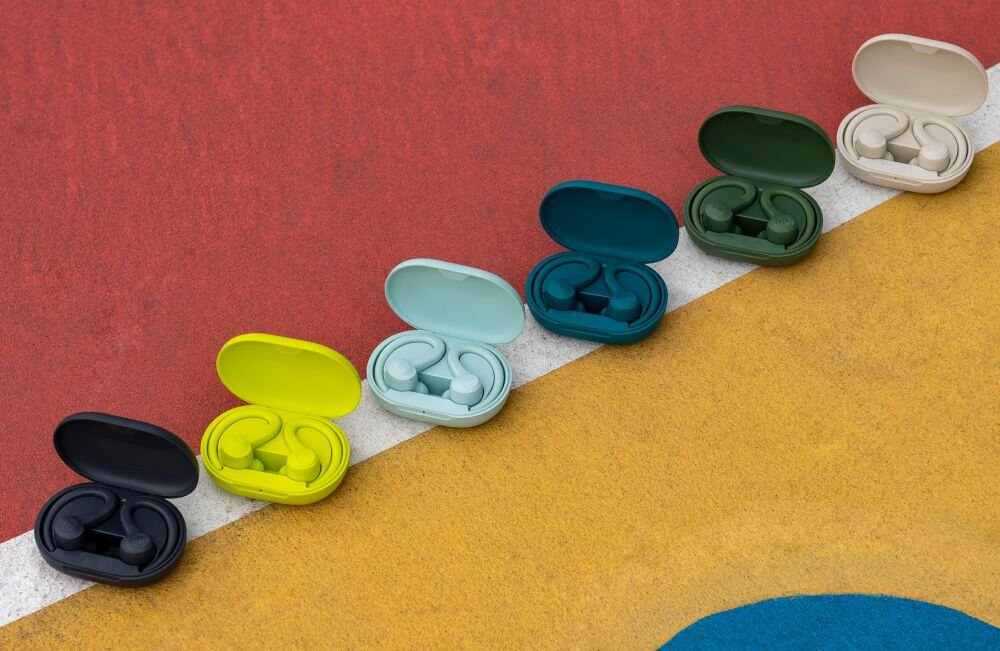 Słuchawki dokanałowe JLAB Go Air Sport 2 design komfort lekkość dźwięk jakość wrażenia słuchowe ergonomia lekkość sport aktywność podróże czas pracy działanie akumulator