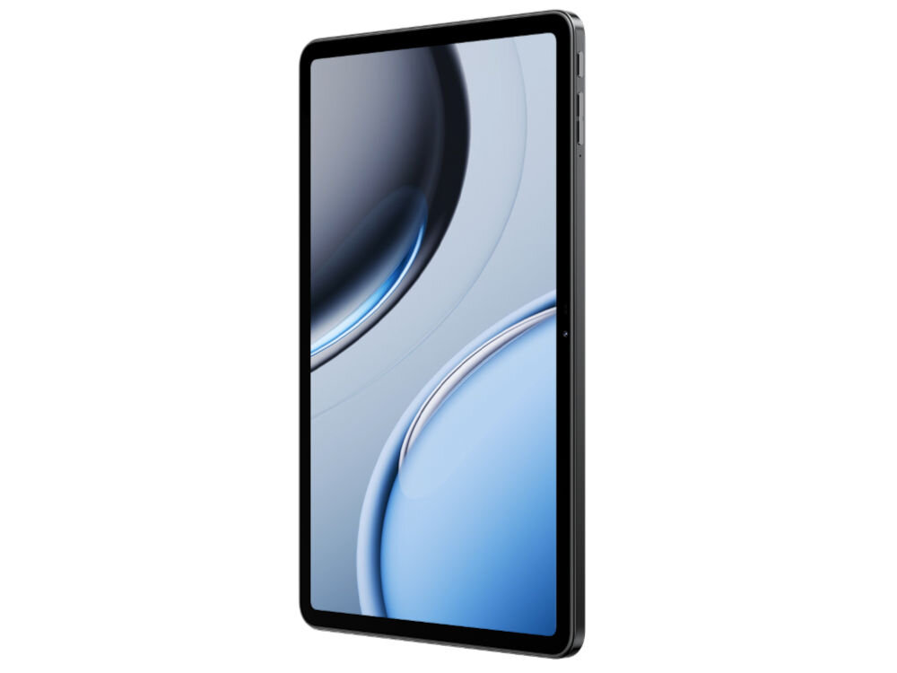 Tablet OSCAL Pad 100 12 cali 8/256 GB LTE Wi-Fi Szary prezentacja urządzenia frontu pod kątem na białym tle pamięć UFS pojemność 256 GB z możliwością rozbudowy za pomocą karty TF port USB C szybki przesył danych wygodne ładowanie