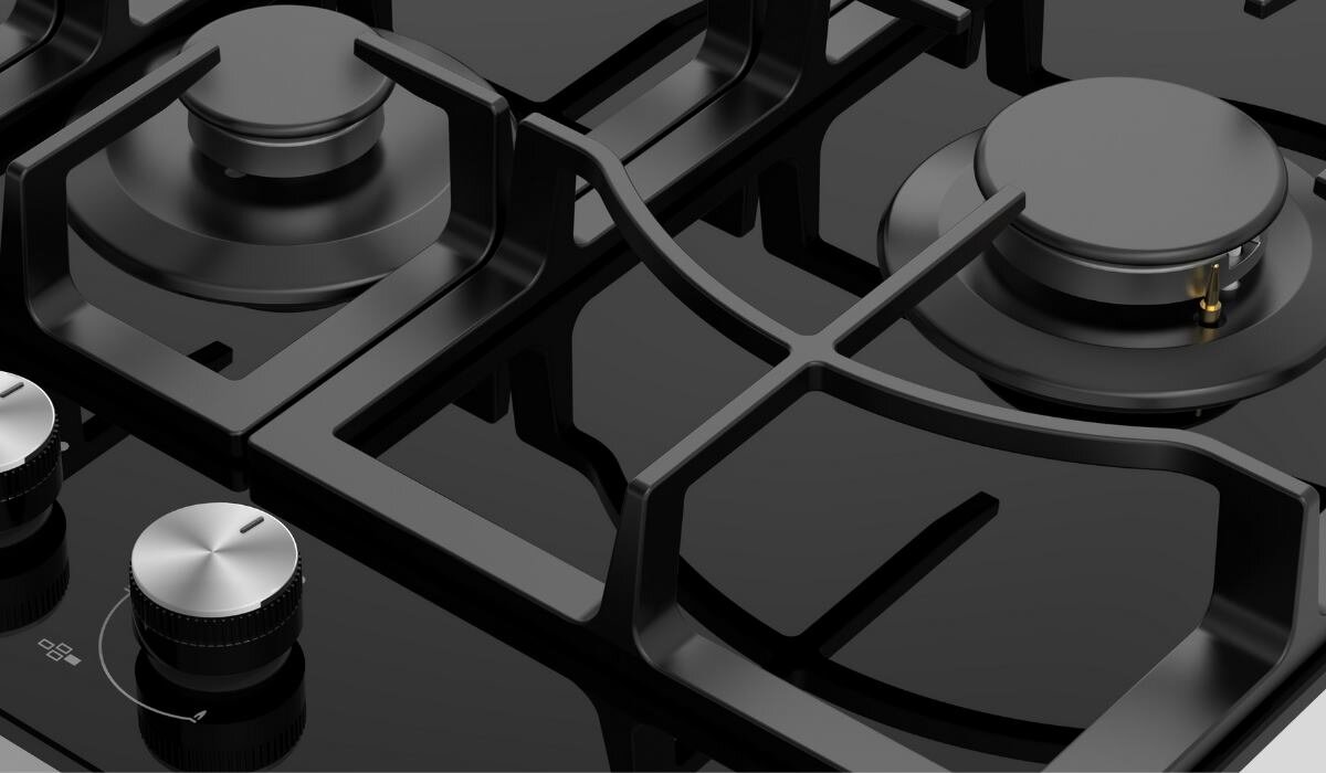 Płyta gazowa MIDEA MG60GM097AH2B Bezpieczeństwo użytkowania zapalarka pokrętło Flame Failure Device