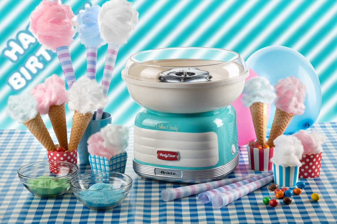 Maszyna do waty cukrowej ARIETE Cotton Candy 2973/00 Party Time moc średnica dodatek urodziny impreza