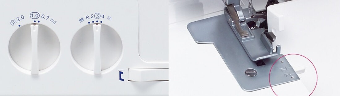 Maszyna do szycia MINERVA M840DS wolne ramie regulacja sily docisku stopki
