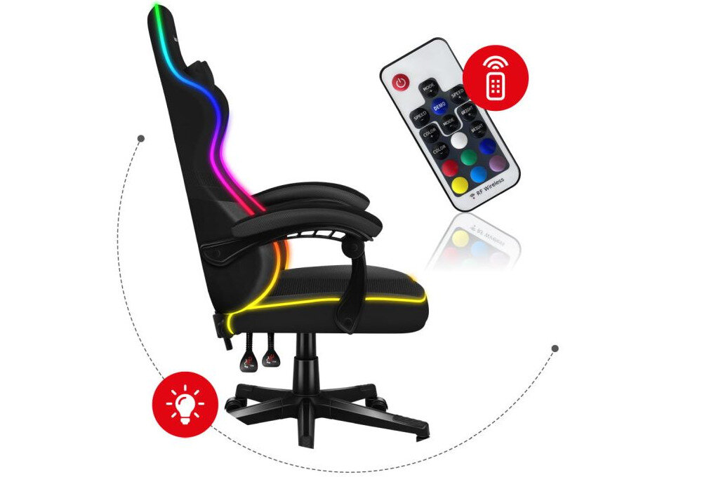 Fotel HUZARO Force 4.4 RGB oswietlenie RGB tryby paleta kolory 