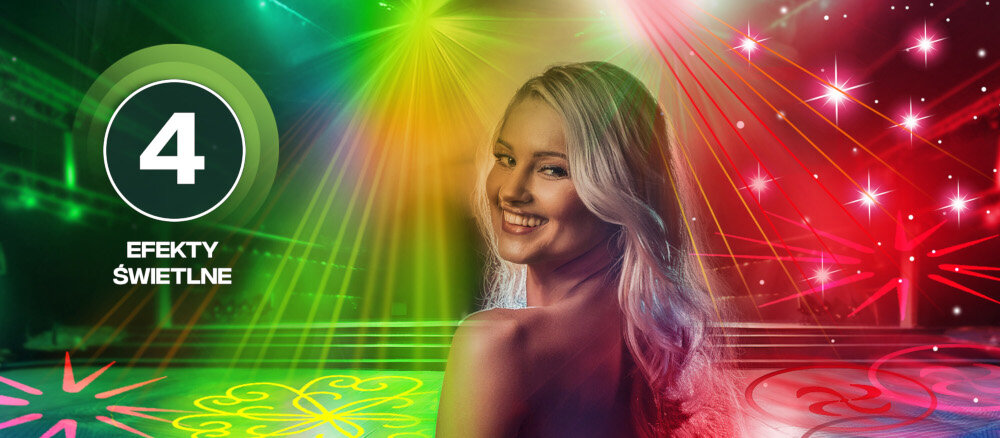 Multiefekt dyskotekowy MUSICMATE 4Eys - Magiczny show świetlny, Moc urządzenia: 15 W