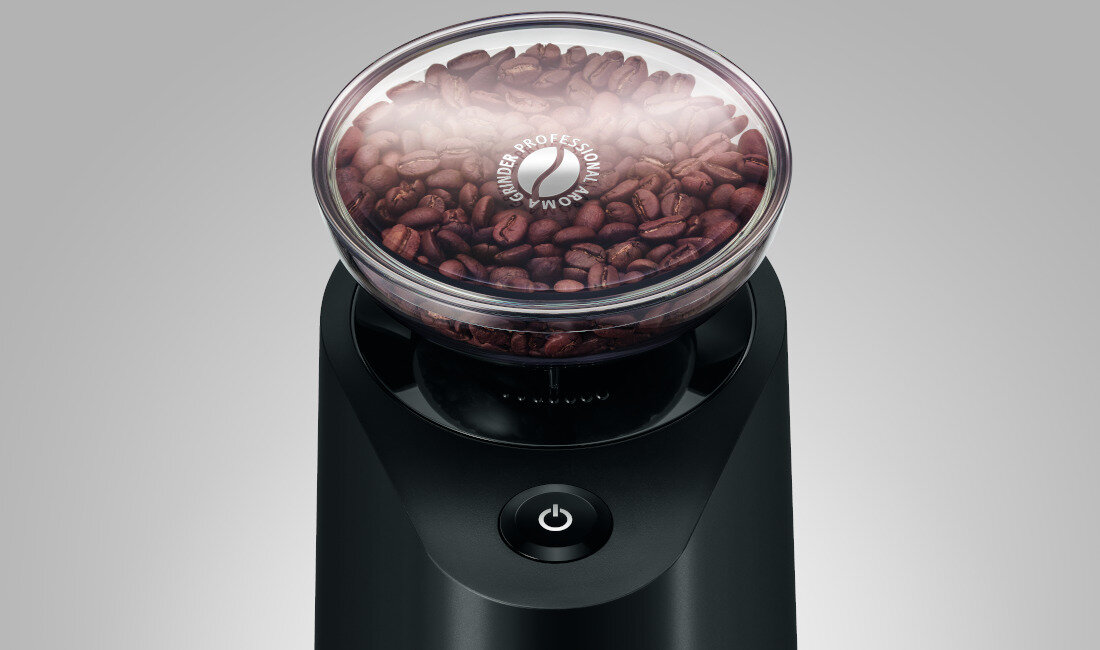 Mlynek do kawy JURA Professional Aroma Grinder 25048 Czarny swiezo zmielona kawa