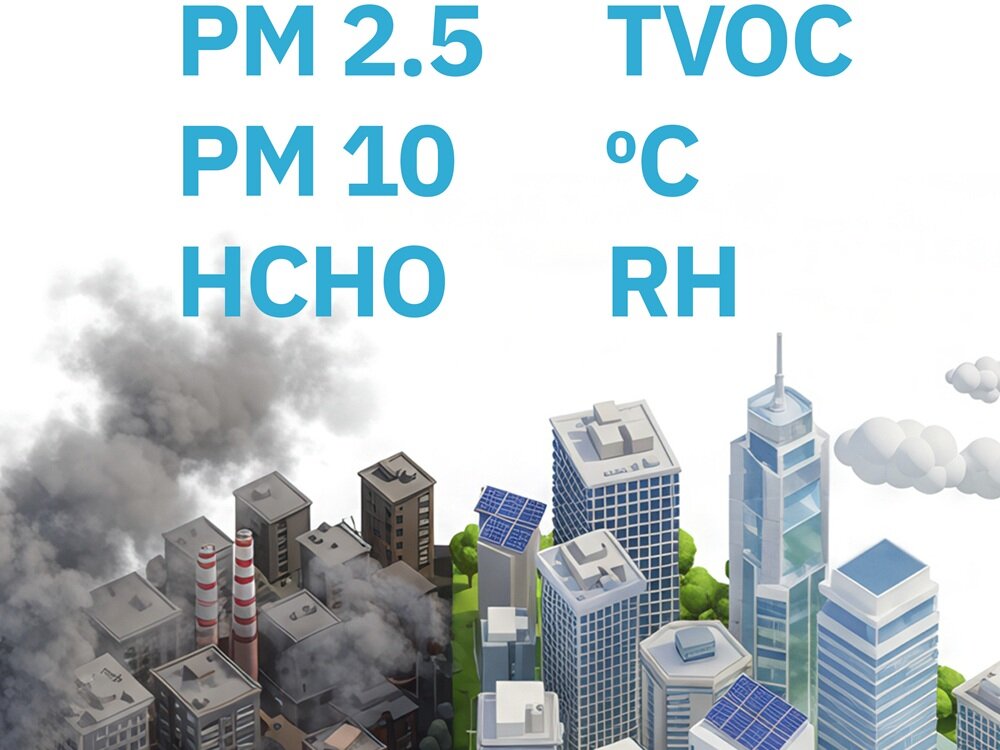 Miernik jakości powietrza WEBBER UP900 ogranivczenie kontaktu z kurzem i smogiem, większe bezpieczeństwo, szybka reakcja na zmiany