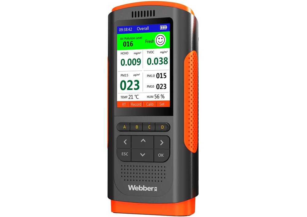 Miernik jakości powietrza WEBBER UP900 przejrzyste wyniki, szybki odczyt, bez analizy skomplikowanych danych
