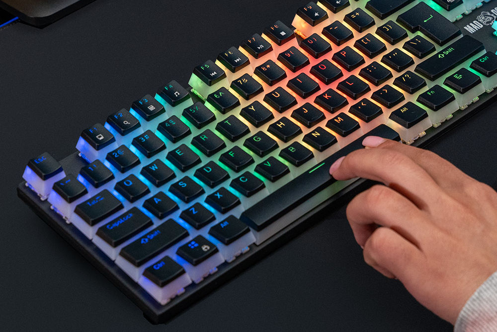 Klawiatura MAD DOG GK910K Gateron Red Biały podswietlenie