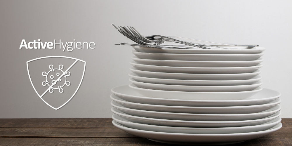 Zmywarka HAIER XYNERGY XS 63A4M4B Ramię X-spray Pompa ciepła A-30% TimeLight Prowadnice teleskopowe talerze i sztućće ułożone na blacie napisz Active Hygiene usuwanie wirusów i bakterii