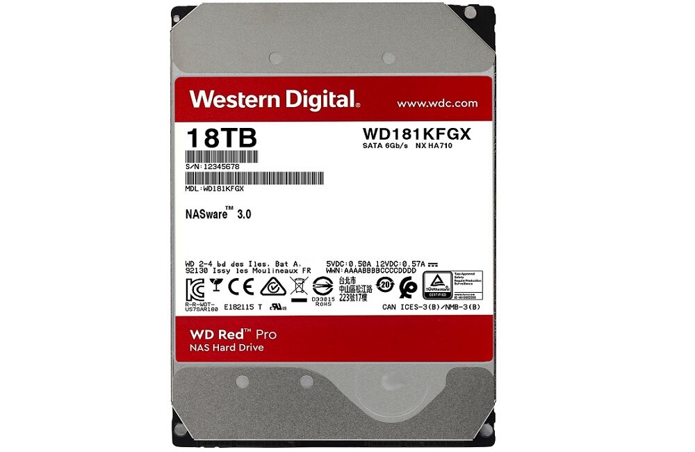 Dysk WD Red Pro Dla profesjonalnych komputerów stacjonarnych, użytkowników, którzy wymagają zwiększonej wydajności Wyjątkowa pojemność do przechowywania dużych plików multimedialnych, filmów, zdjęć i różnych aplikacji