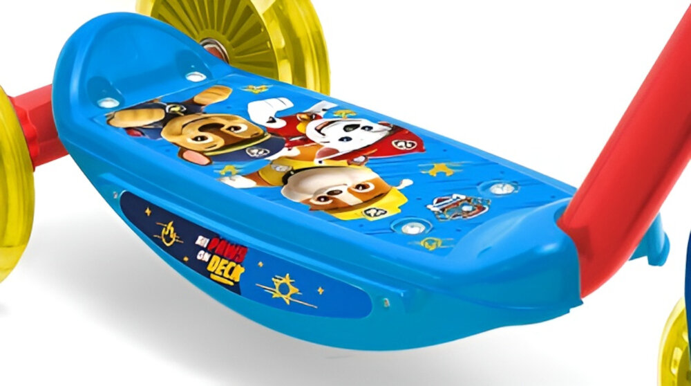 Hulajnoga dla dzieci NICKELODEON Psi Patrol Baby 34015 Boys podest szeroki z wysokiej jakosci metalu powloka antyposlizgowa kolorowa grafika bohaterowie bajki Psi Patrol dla dzieci w wieku od 2 roku zycia maksymalna waga do 20 kg