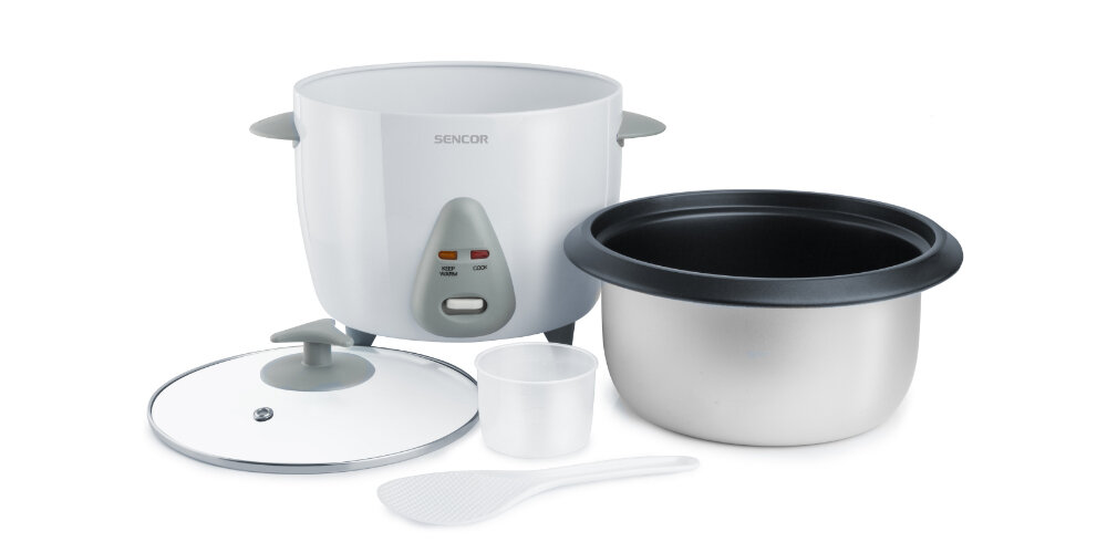 Ryżowar SENCOR SRM 1500WH Przemyślana konstrukcja uchwyty wygoda obsługa komfort Przezroczysta pokrywa kontrola proces