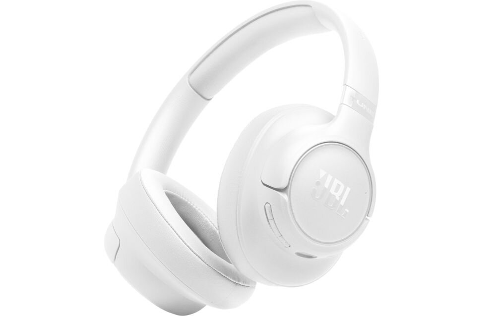 Słuchawki JBL Tune 730BT wygodne i składane, słuchawki nauszne po skosie na białym tle