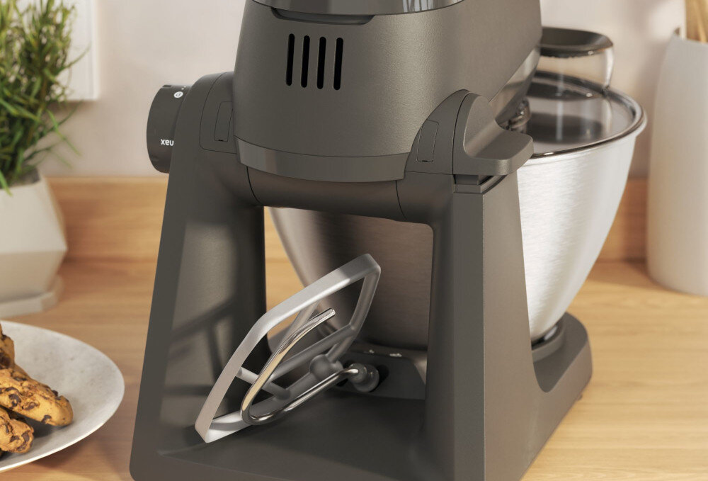 Robot kuchenny planetarny KENWOOD KHC30.045GY 1000W Multitasker zdjęcie lifestyle organizacja pracy wymiary waga miejsce do przechowywania mieszadeł