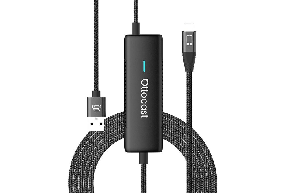 Adapter OTTOCAST CA450-T Mirror Touch sterowanie dotykowe ekranu auta dwukierunkowe mirror touch, adapter na białym tle