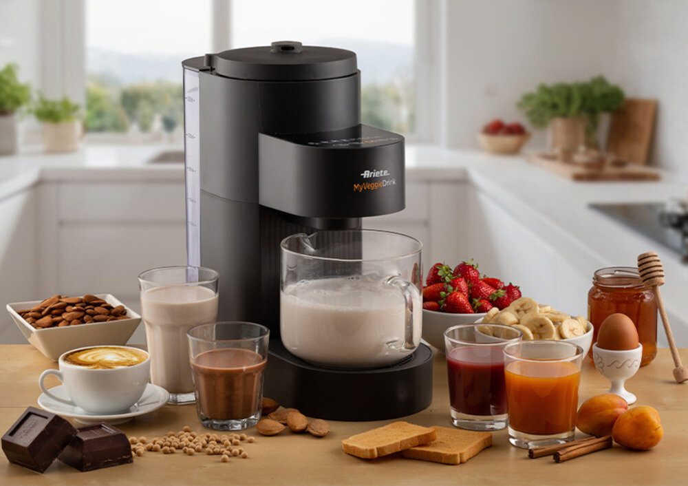 Urządzenie do napojów roślinnych ARIETE 650 MyVeggie Drink Domowe napoje roślinne wygląd design prezentacja wizualizacja