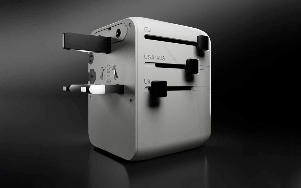 SBS TEADARET2USB2CPD70W - adapter na ciemnym tle pod kątem