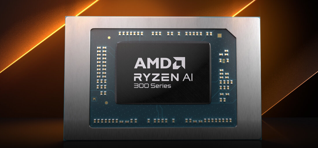 Laptop gamingowy HP Omen Max 16 z wizerunkiem kobiety na ekranie. - Moc NVIDIA RTX AMD Ryzen AI  