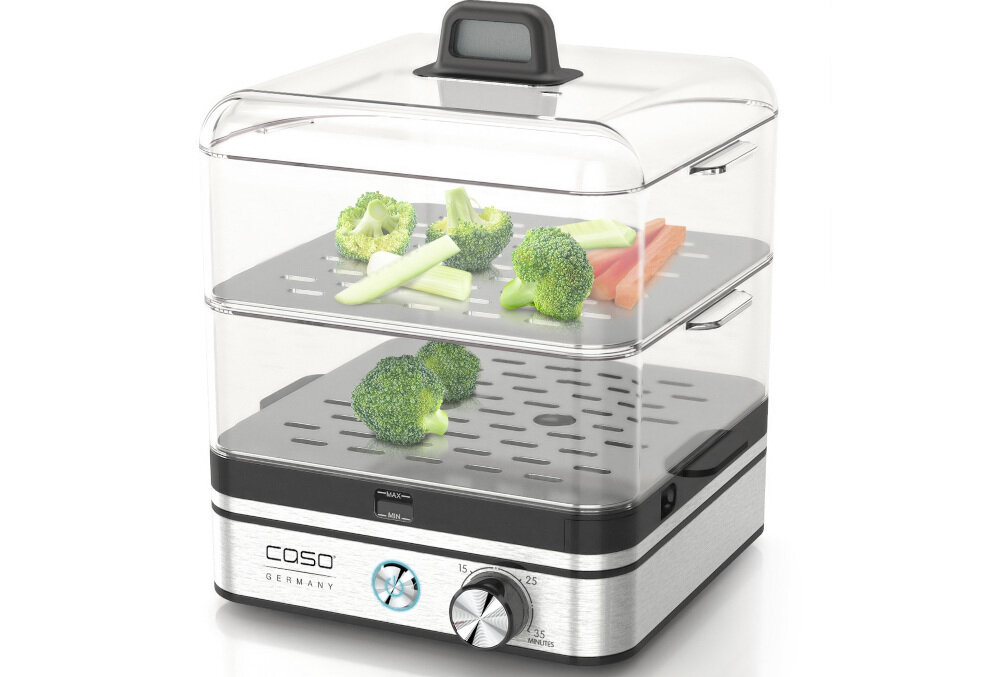 Jajowar CASO GERMANY ED10 przygotowanie na parze ryb warzywa ziemniakow czas 40 min pokretlo regulacja stopien twardosci jajek sygnal dzwiekowy