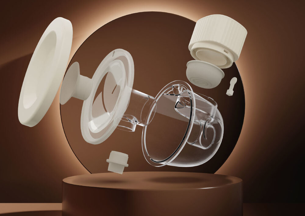 Laktator NENO Vento  Bezpieczeństwo i higiena Zamknięty system wartość odżywcza pokrywka lejka silikonowa ochrona